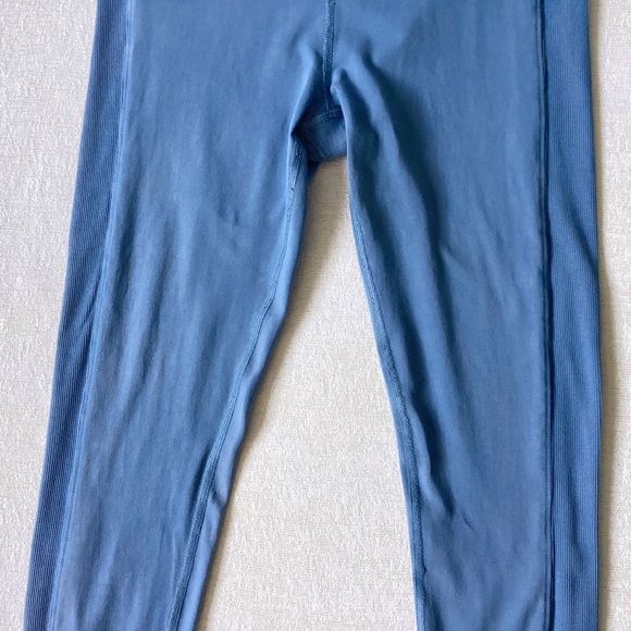 Free People Movement Hot Shots Cotton Jersey Pants Woman Medium Apres Blue - Picture 4 of 15